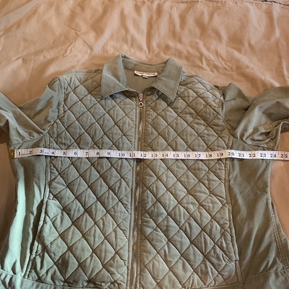 Cathy Daniels Green Corduroy Fill Zipper Jacket Size Large - Picture 11 of 14